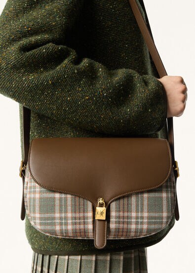 LINN BAG LP TARTAN/ROUNDED LEATHER