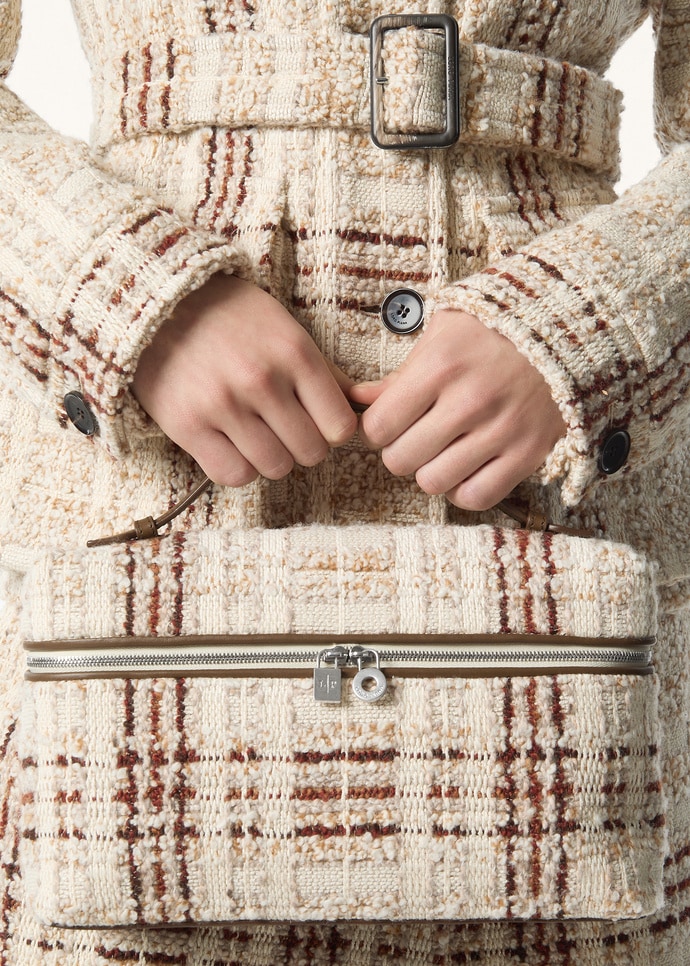 EXTRA POCKET L27 CHECK TWEED/ROUNDED LEATHER_FAQ3703_B5NC_NR_2