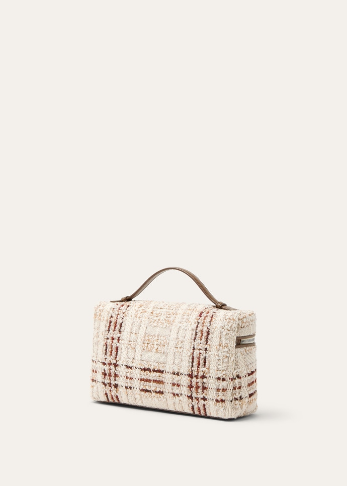 EXTRA POCKET L27 CHECK TWEED/ROUNDED LEATHER_FAQ3703_B5NC_NR_4