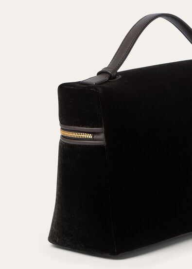 EXTRA POCKET L27 SILK VELVET/ROUNDED LEATHER