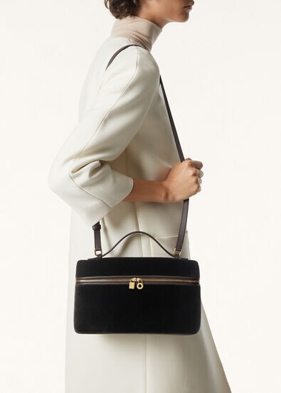 EXTRA POCKET L27 SILK VELVET/ROUNDED LEATHER