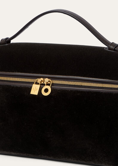 EXTRA POCKET L27 SILK VELVET/ROUNDED LEATHER