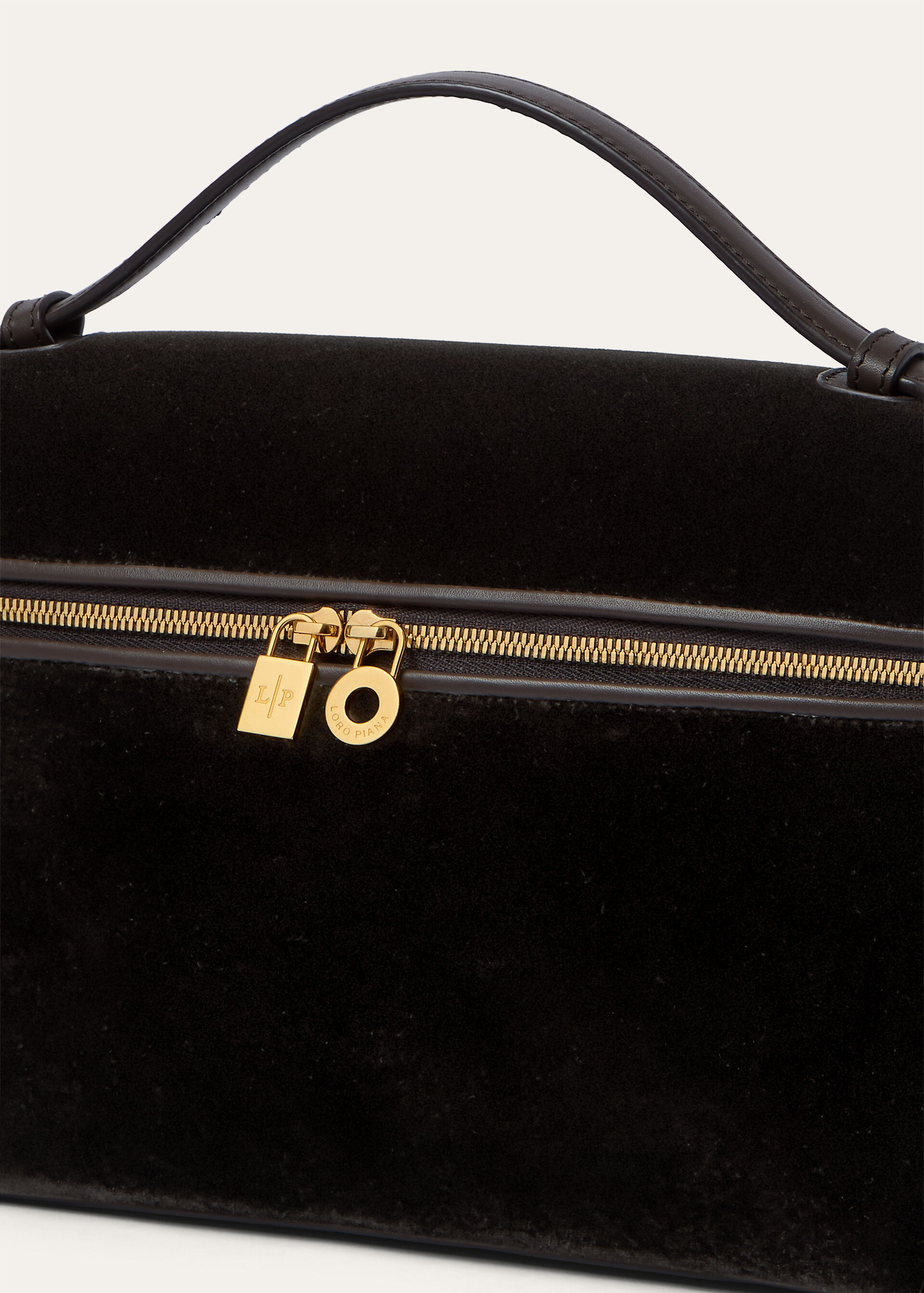 EXTRA POCKET L27 SILK VELVET/ROUNDED LEATHER