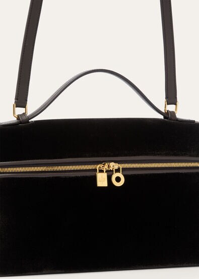 EXTRA POCKET L27 SILK VELVET/ROUNDED LEATHER