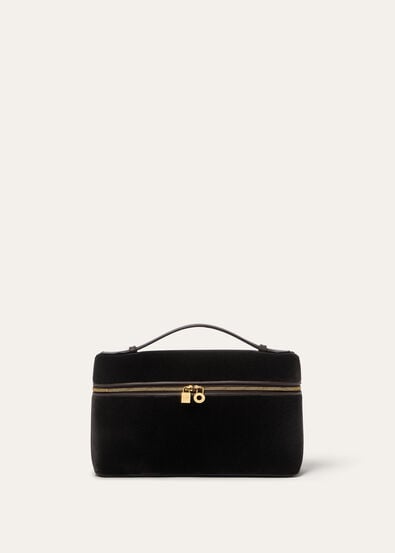 EXTRA POCKET L27 SILK VELVET/ROUNDED LEATHER