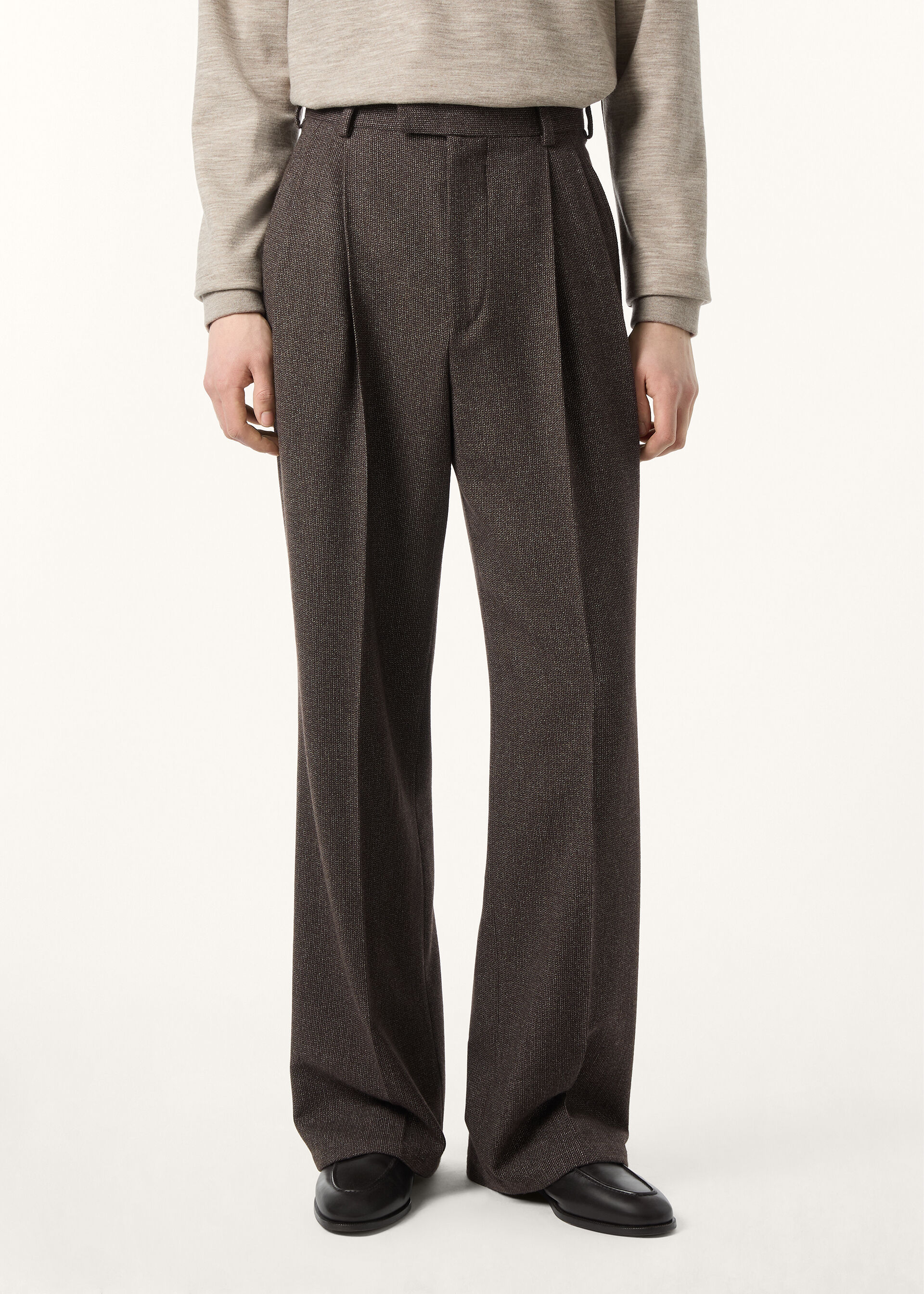HUBERT TROUSERS CHEVIOT WISH CASH