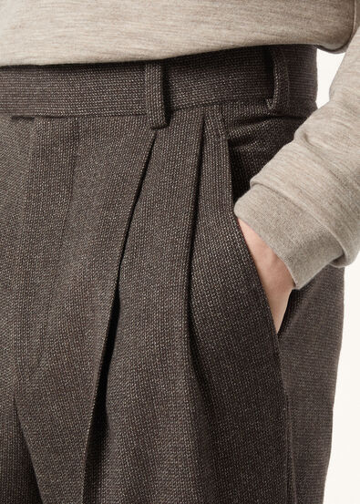 HUBERT TROUSERS CHEVIOT WISH CASH