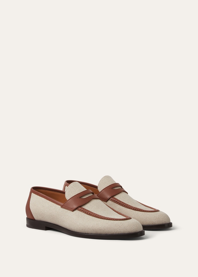SERGIO WALK LOAFER NATURAL CANVAS & CALF_FAQ4009_B4AU_3