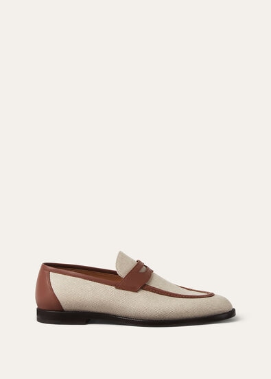 SERGIO WALK LOAFER NATURAL CANVAS & CALF