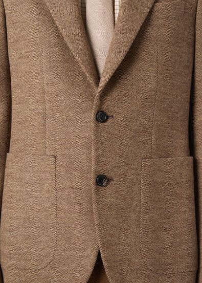 TORINO NOTCH SB  JACKET JERSEY WOOL CHEVRON