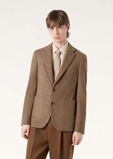 TORINO NOTCH SB  JACKET JERSEY WOOL CHEVRON