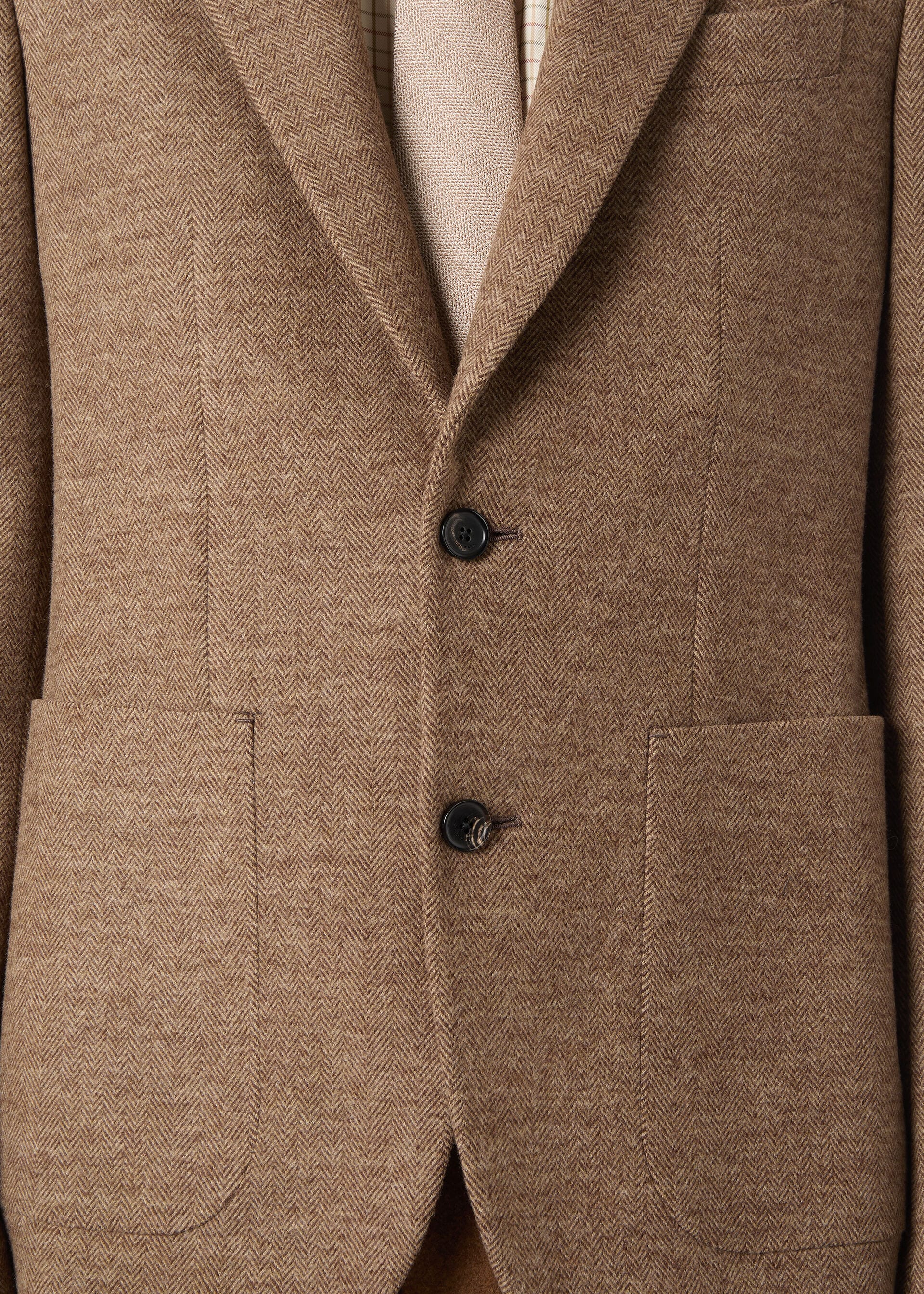 TORINO NOTCH SB  JACKET JERSEY WOOL CHEVRON
