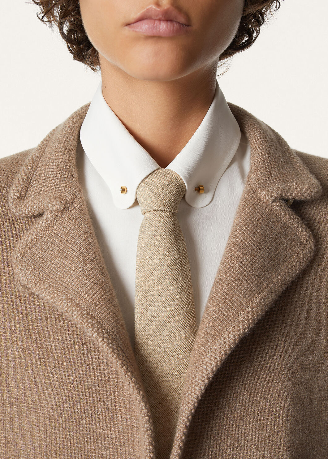 YALE TIE 8 HOPSACK WOOL