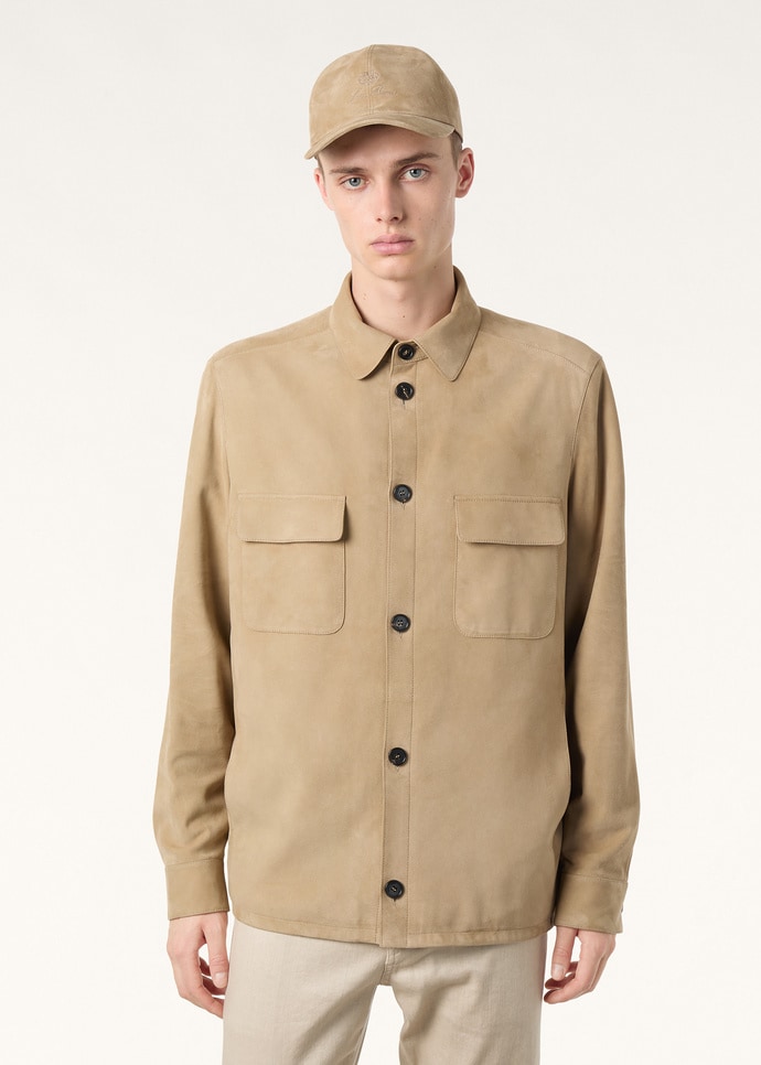 LORO PIANA OVERSHIRT LOWERED SUEDE_FAQ4057_D147_3