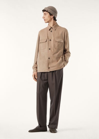LORO PIANA OVERSHIRT LOWERED SUEDE