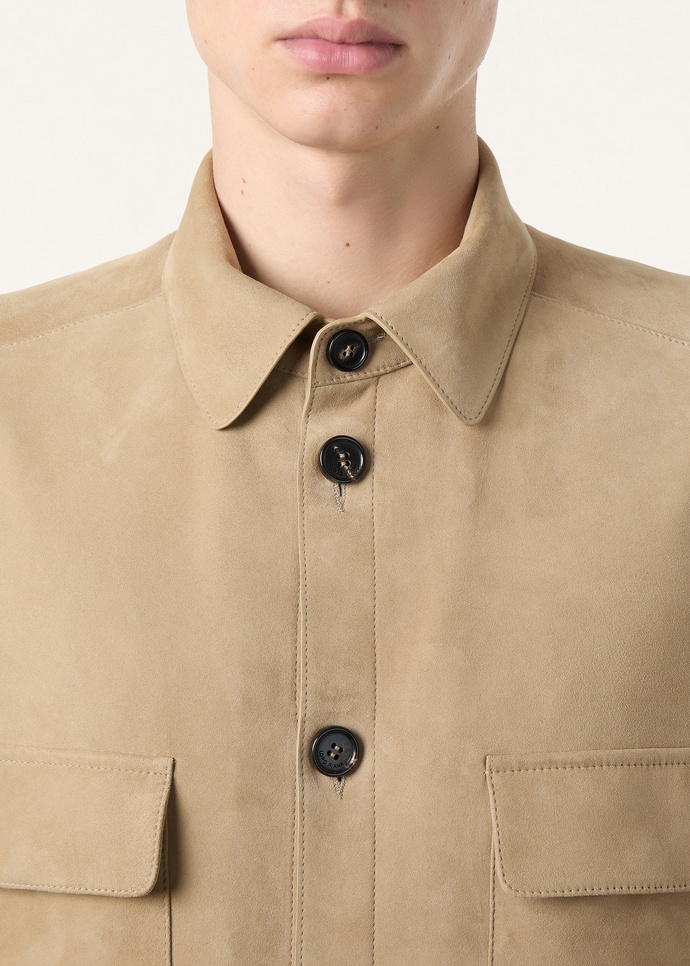 LORO PIANA OVERSHIRT LOWERED SUEDE_FAQ4057_D147_2