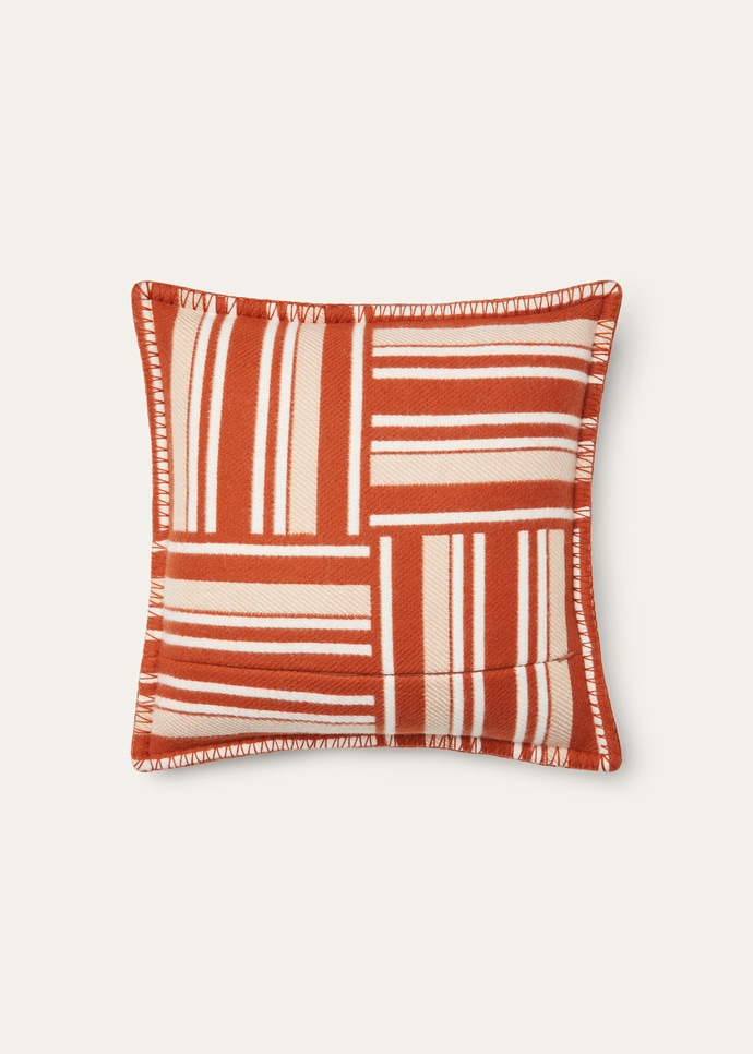 SQUARE CUSHION WOVEN STRIPE INTARSIA WOOL CASH_FAQ4242_F7K6_NR_3