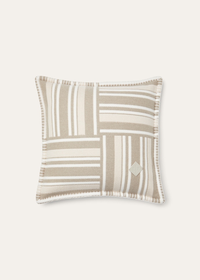 SQUARE CUSHION WOVEN STRIPE INTARSIA WOOL CASH_FAQ4242_F7K5_NR_1