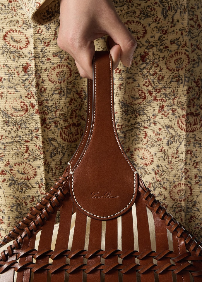ハウスオブロータス　バスケット Lotus Flower Basket bag Calfskin Brick Red | Spring Summer