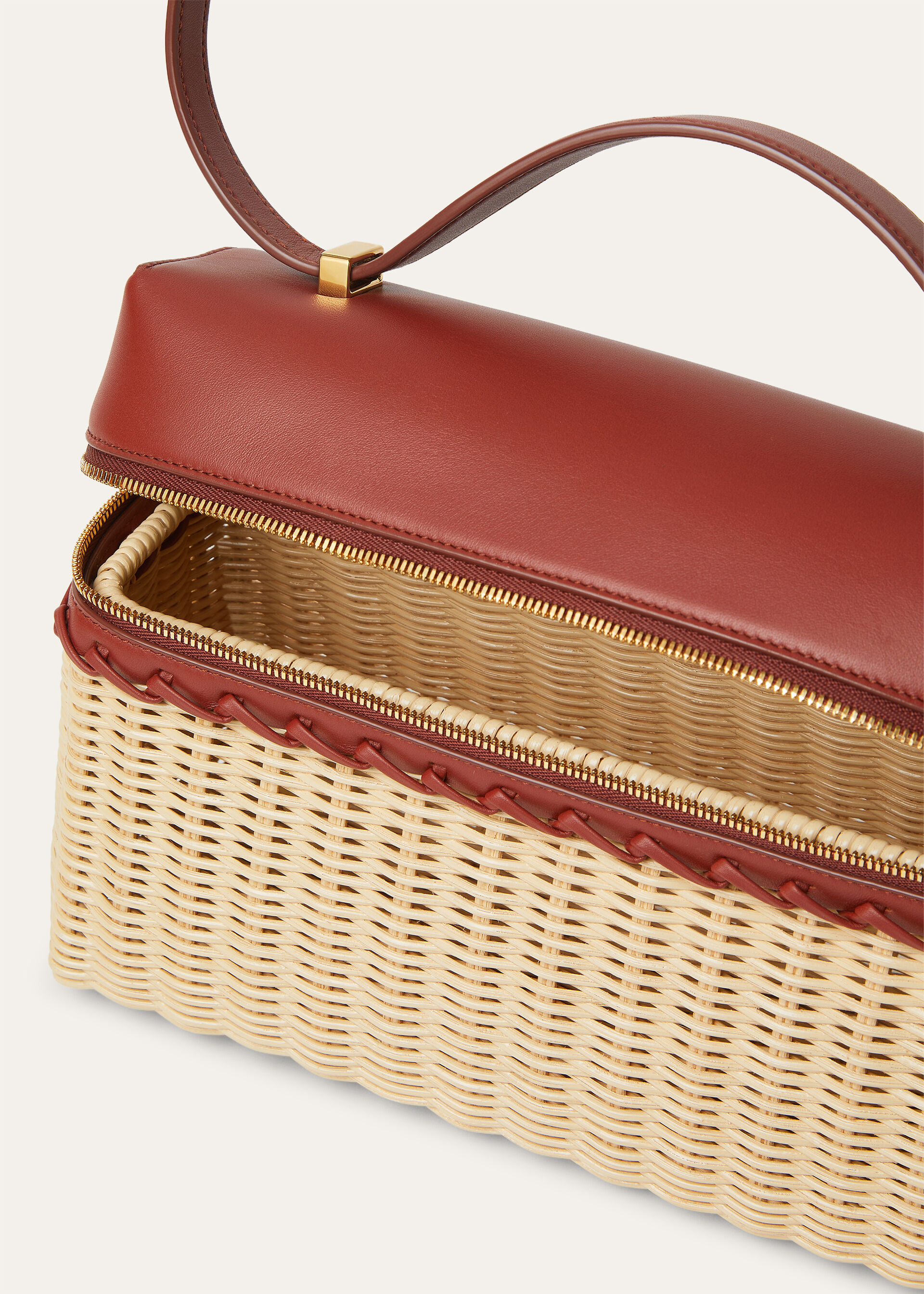 EXTRA BAG L27 WICKER/ROUNDED LEATHER