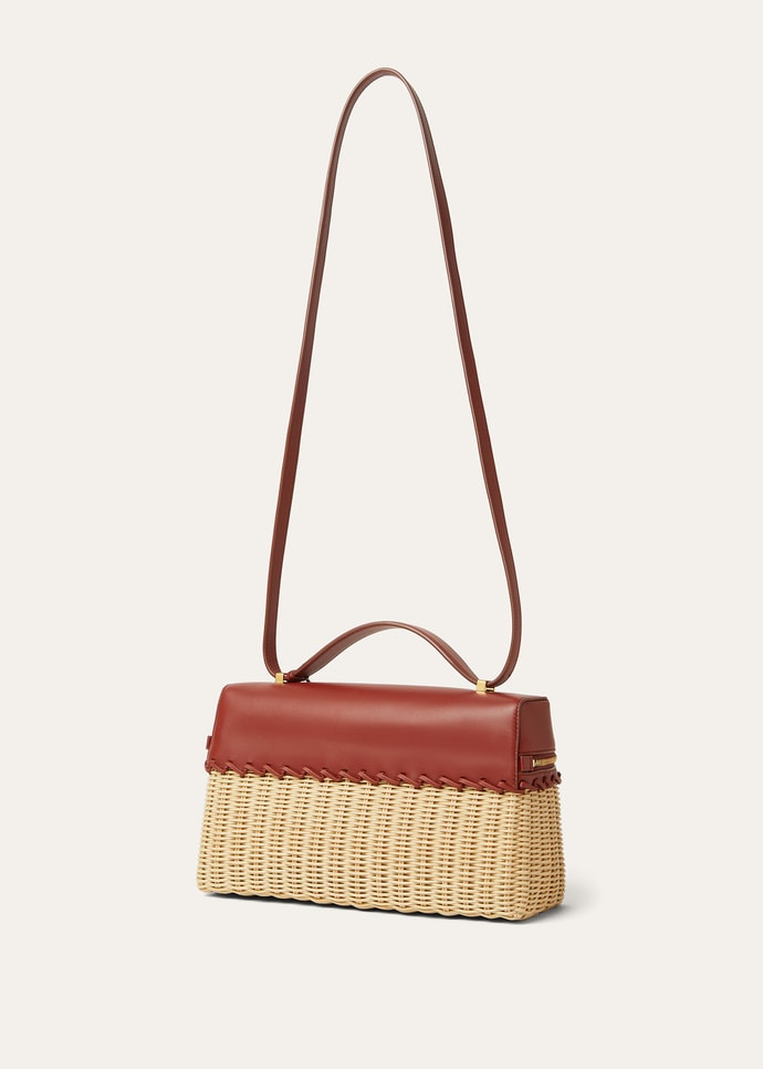 EXTRA BAG L27 WICKER/ROUNDED LEATHER_FAQ4498_B4K8_NR_4