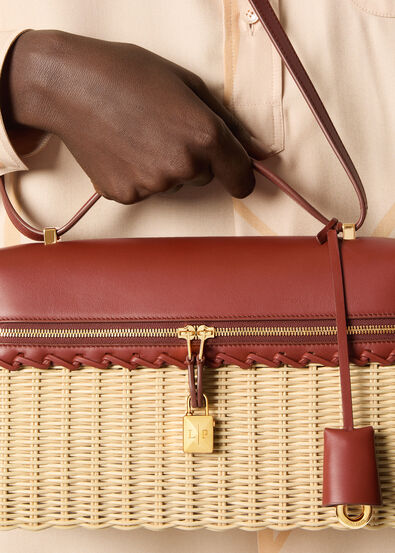 EXTRA BAG L27 WICKER/ROUNDED LEATHER