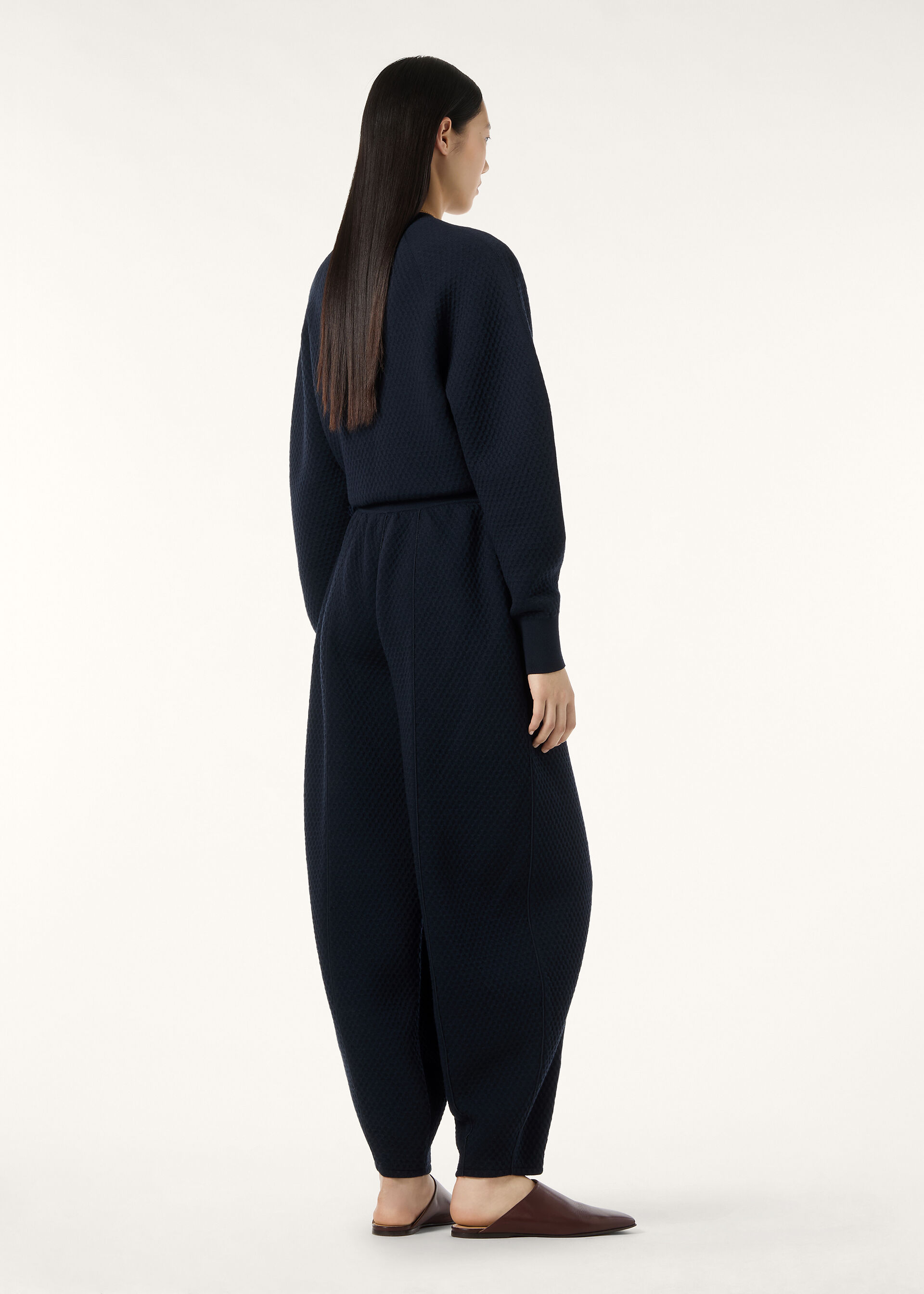 QUILTED ROYAL LIGHTNESS TROUSERS WOOL SILK GG 14