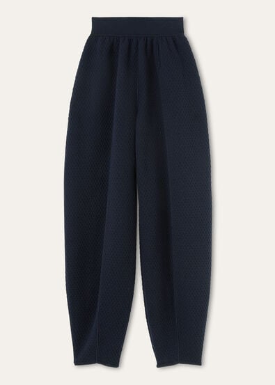 QUILTED ROYAL LIGHTNESS TROUSERS WOOL SILK GG 14