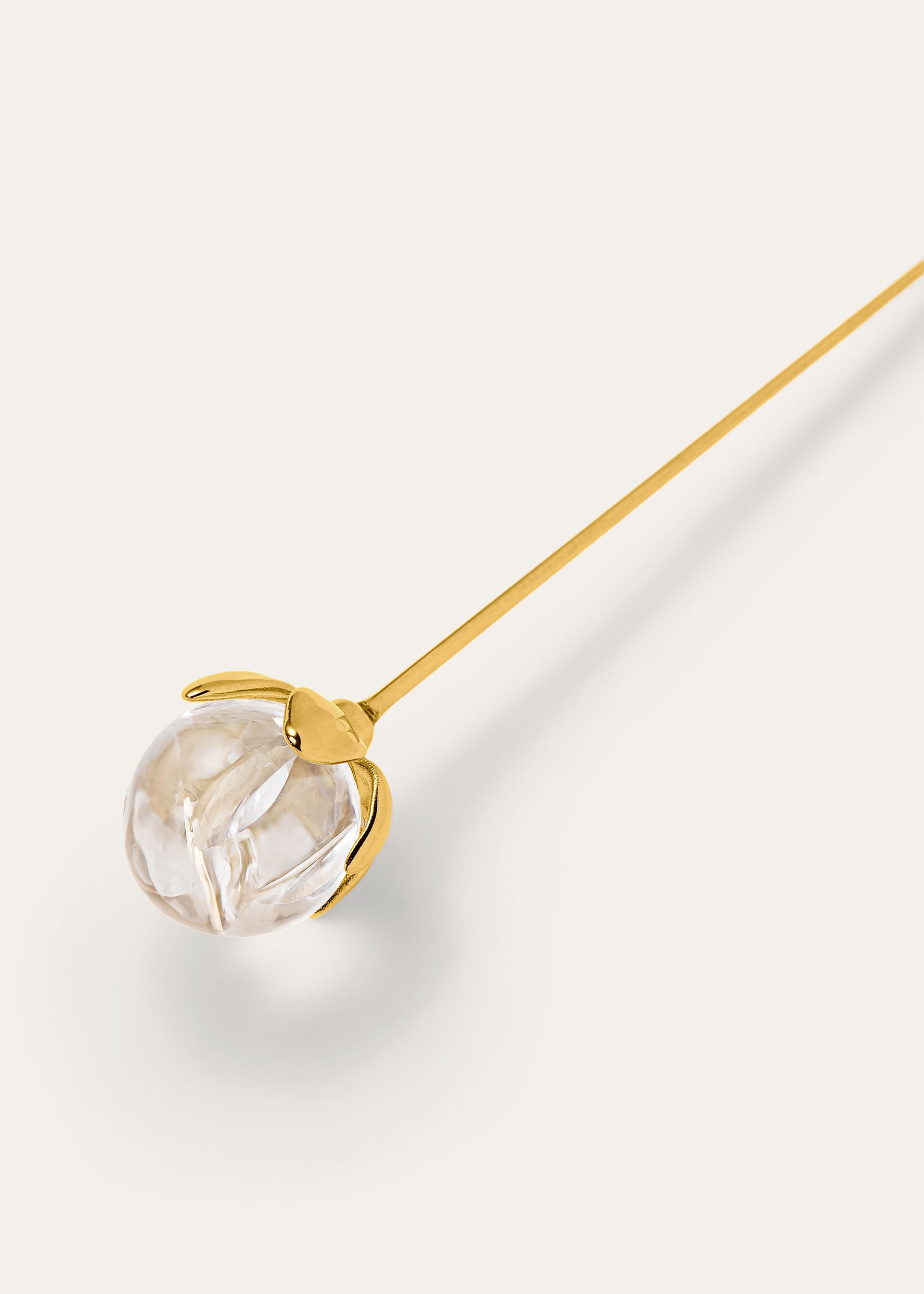 LINEN BUD PIN CRISTAL ROCK