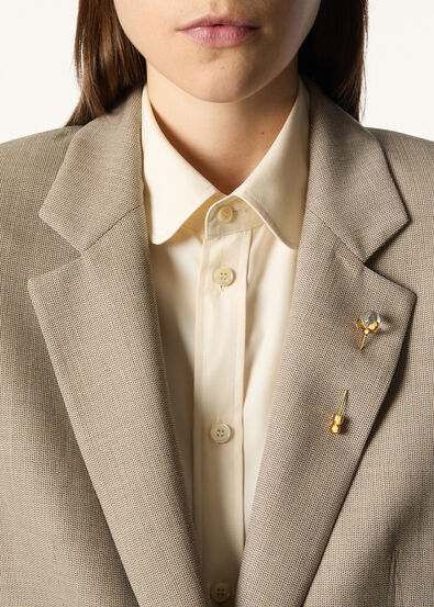 LINEN BUD PIN CRISTAL ROCK