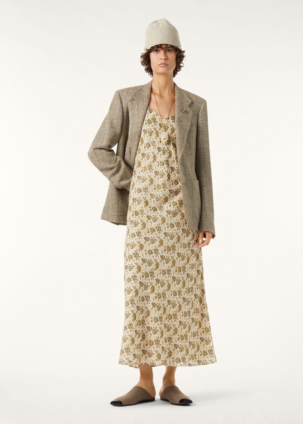 MARIAN DRESS FIL COUPE' GARDEN SILK