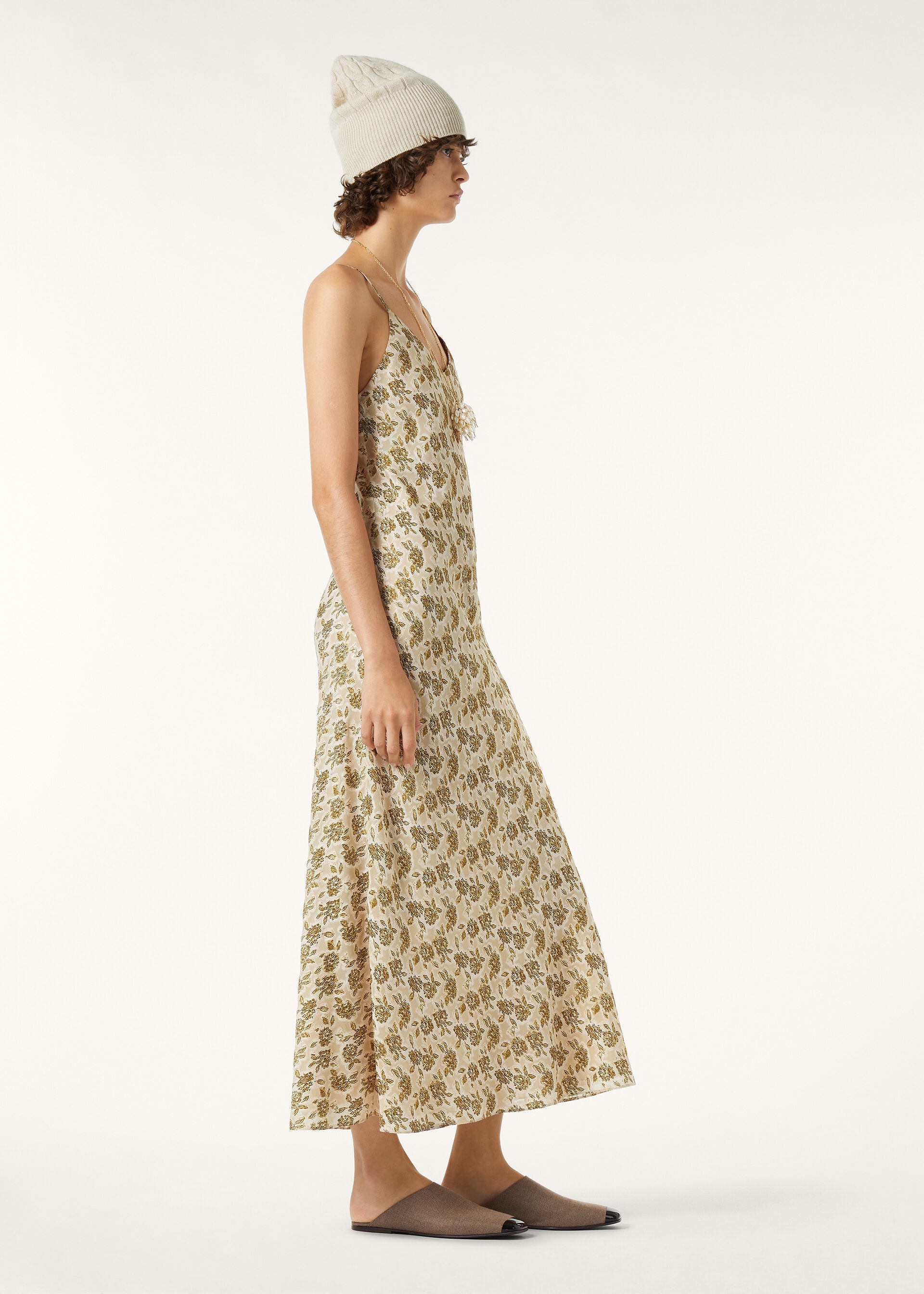 MARIAN DRESS FIL COUPE' GARDEN SILK