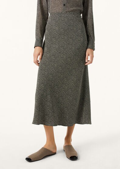 SIMONA SKIRT PEPPER GRAINS SILK