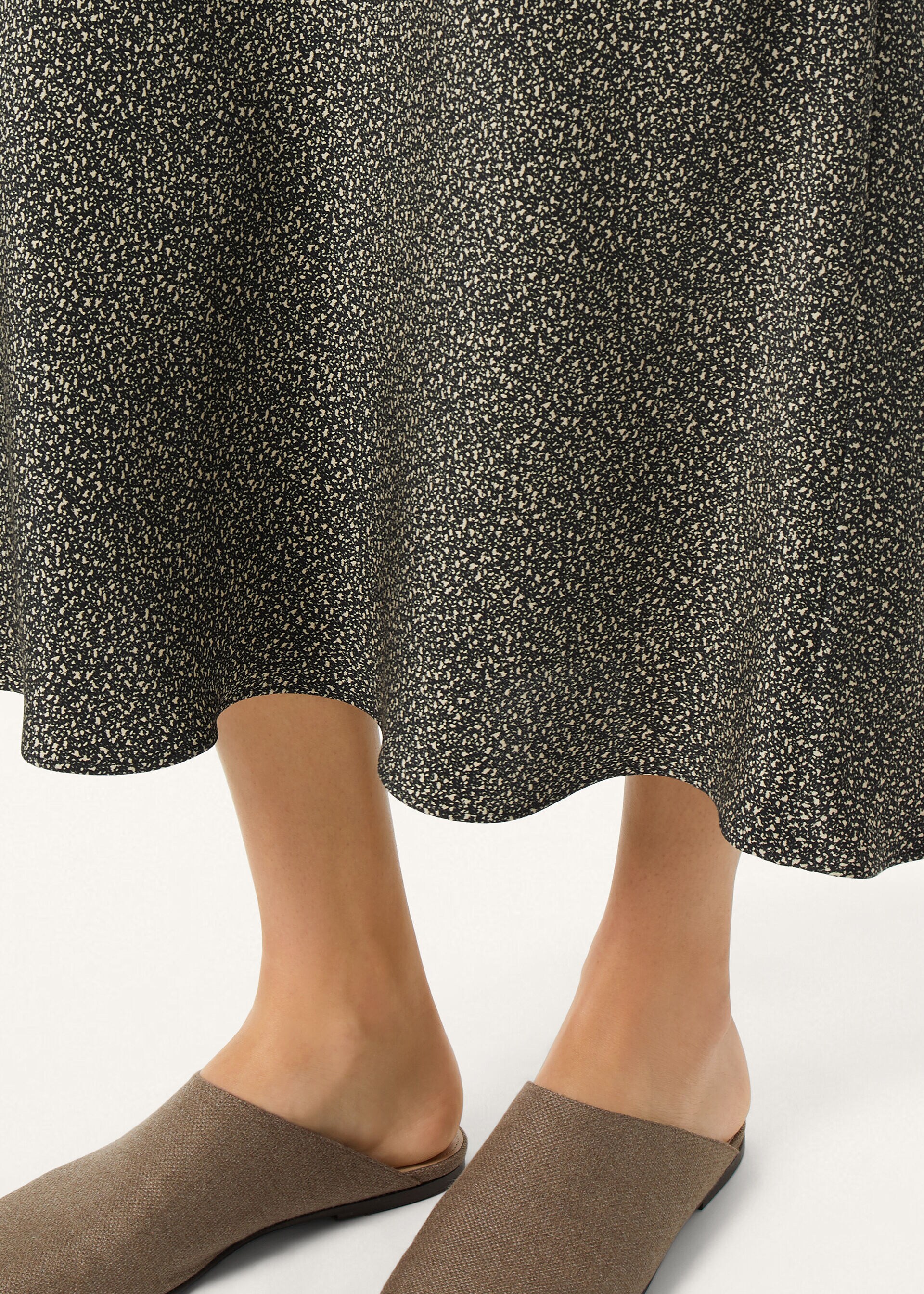 SIMONA SKIRT PEPPER GRAINS SILK
