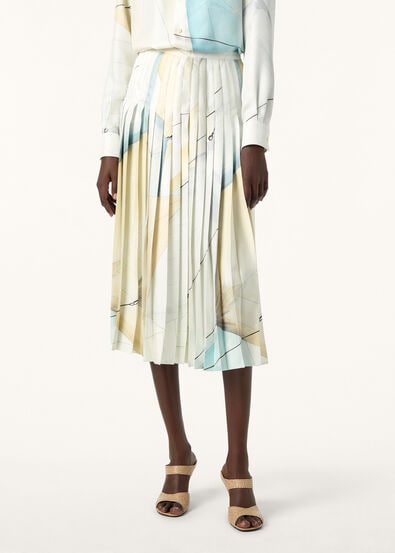 CLEA MIDI SKIRT LIBECCIO - TWILL MIDI SKIRT