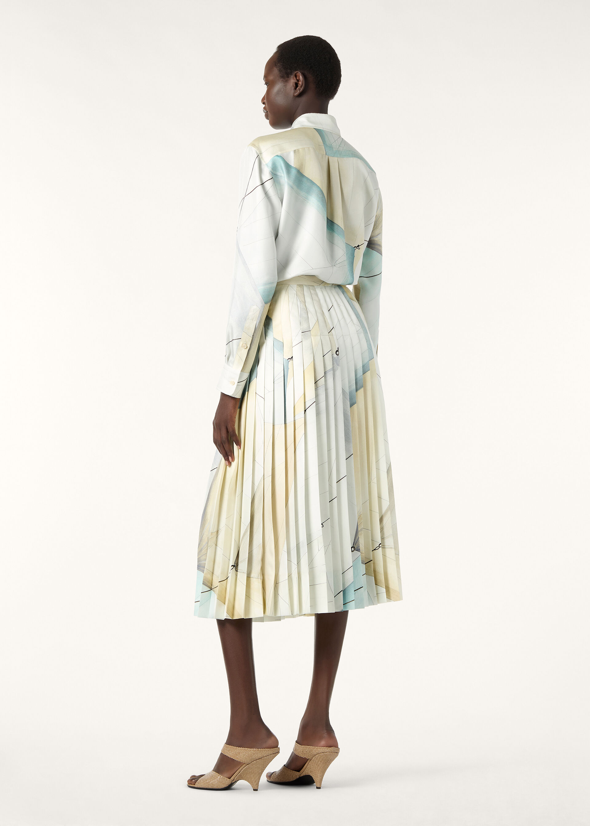 CLEA MIDI SKIRT LIBECCIO - TWILL MIDI SKIRT