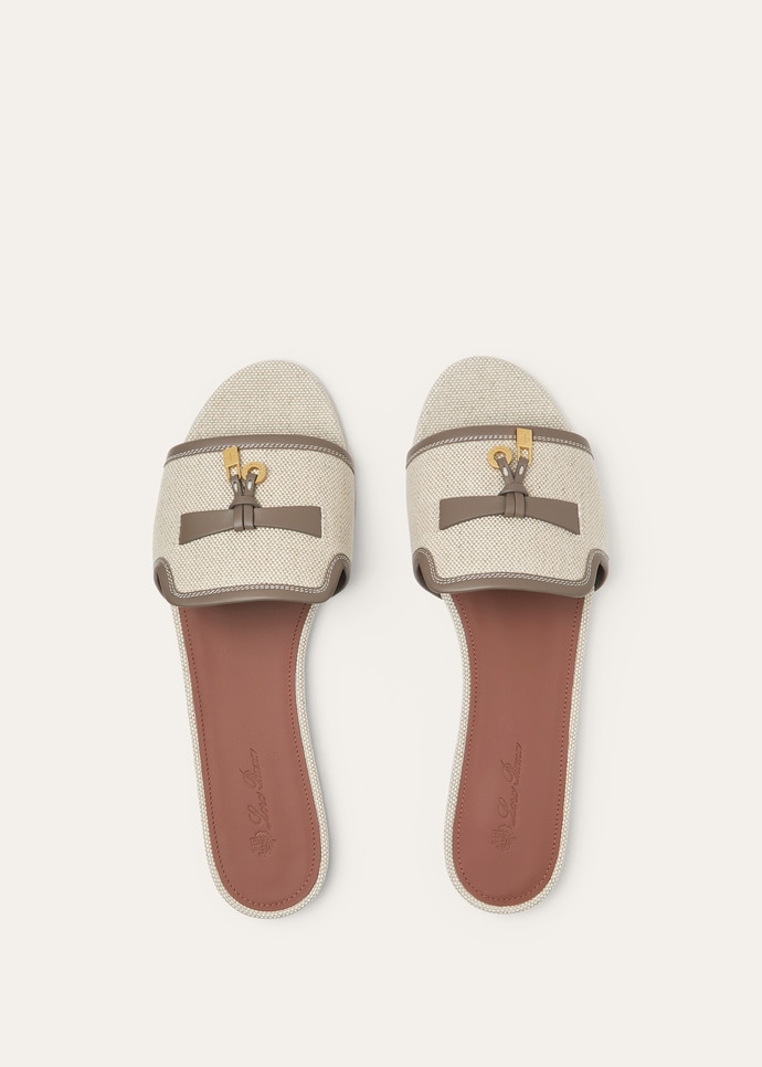 SUMMER CHARMS FLAT MULE NATURAL CANVAS & CALF_FAQ6328_B5UH_6