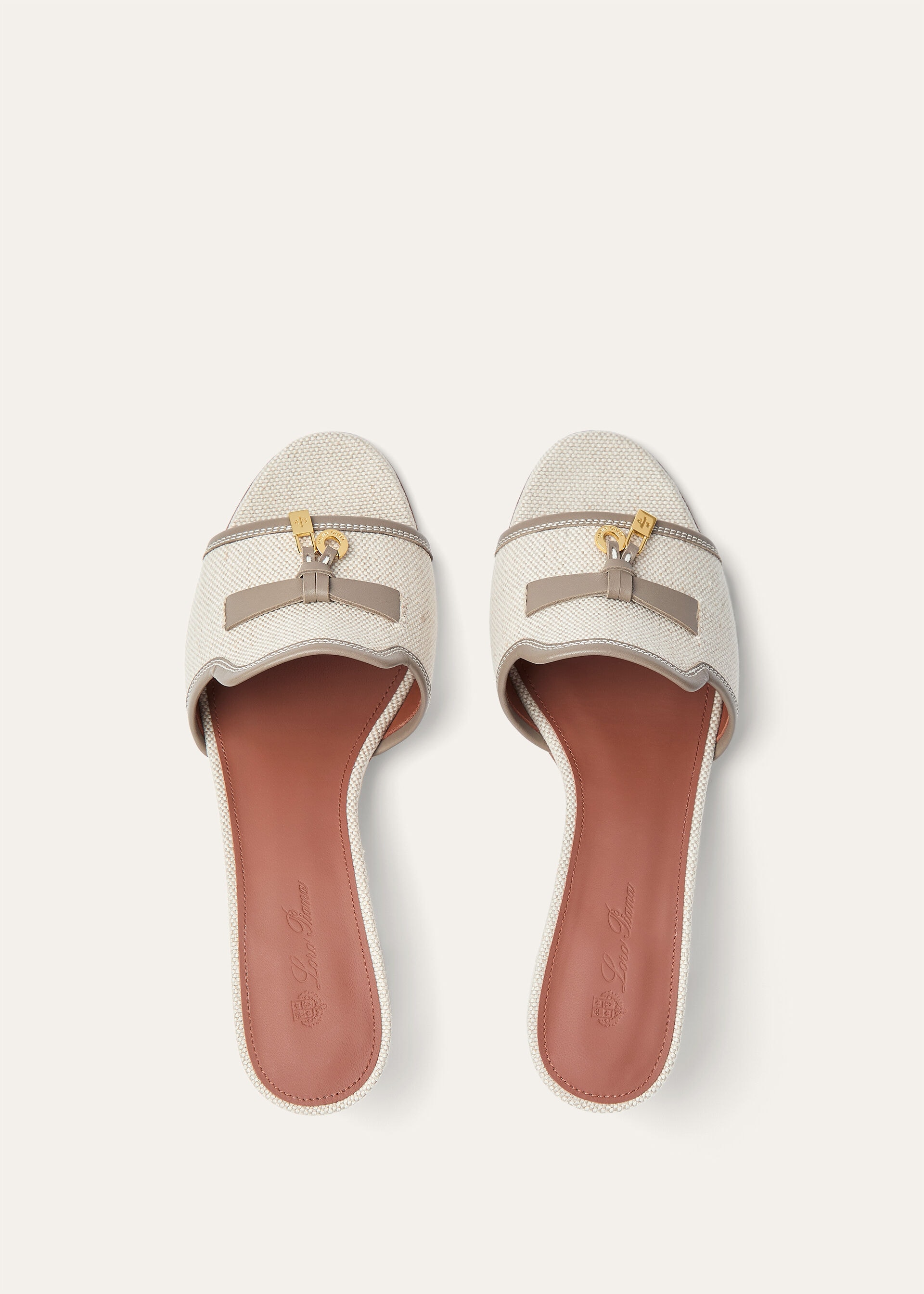 SUMMER CHARMS HEELED MULE H55 NAT. CANVAS & CALF