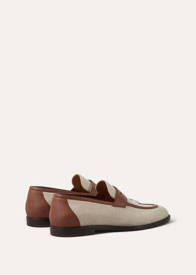 SERGIO WALK LOAFER NATURAL CANVAS & CALF AF