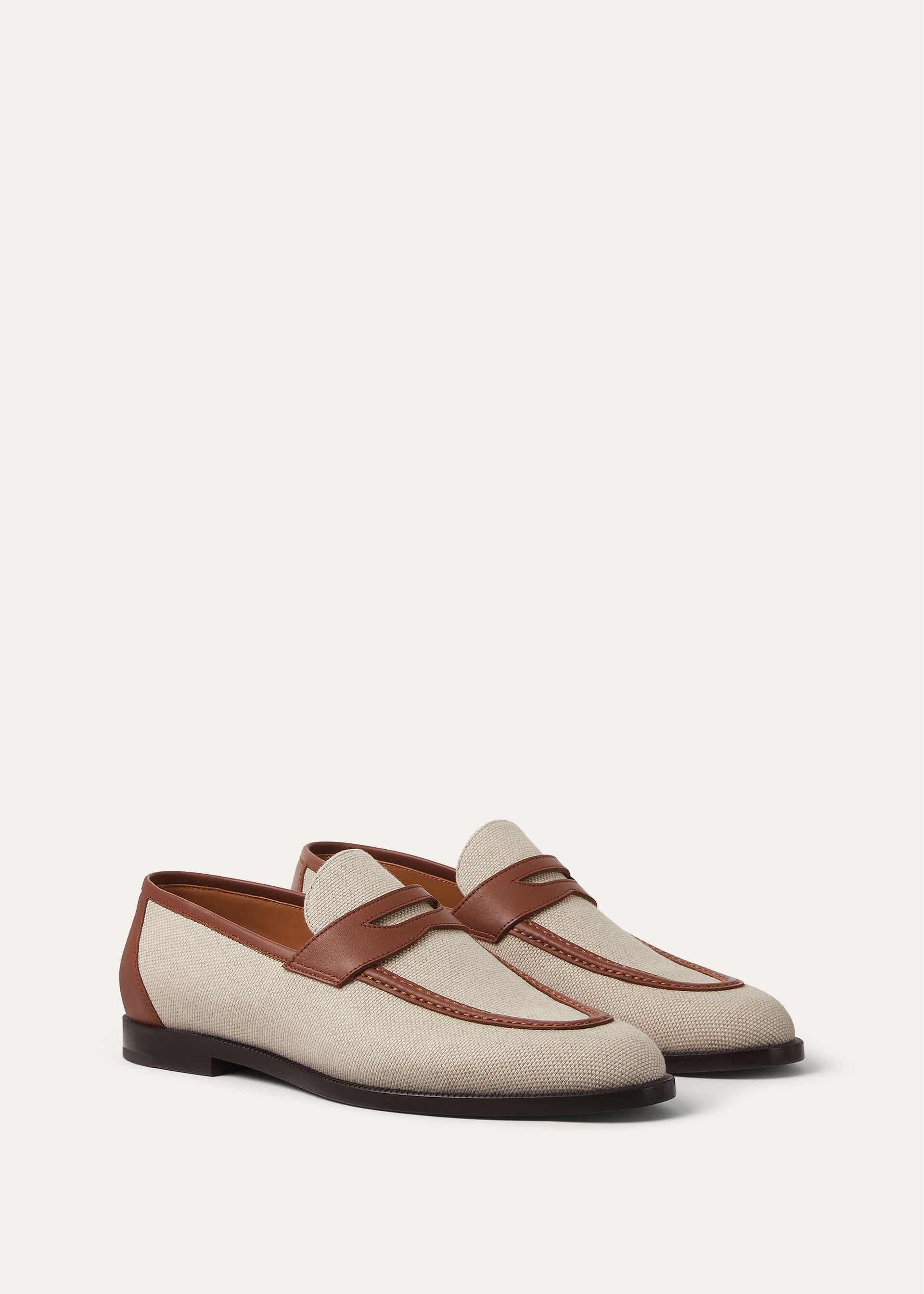 SERGIO WALK LOAFER NATURAL CANVAS & CALF AF
