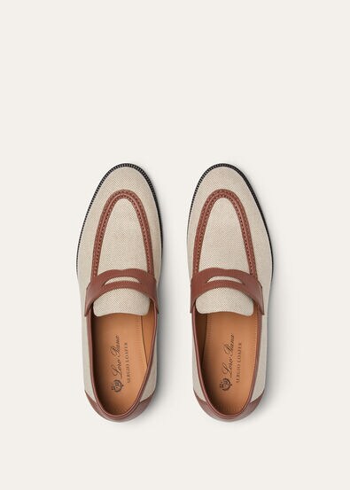 SERGIO WALK LOAFER NATURAL CANVAS & CALF AF