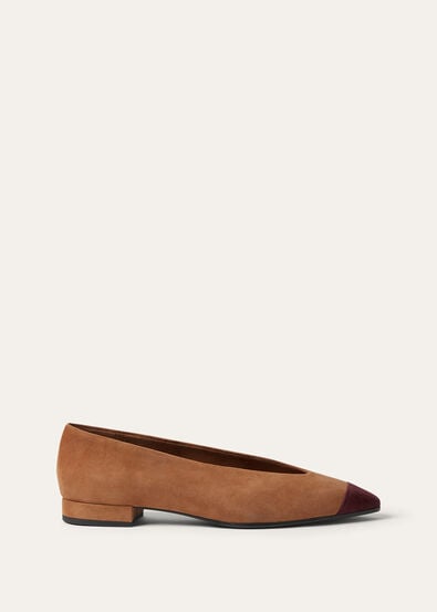 REBECCA CAP TOE BALLERINA VELVET SUEDE AF