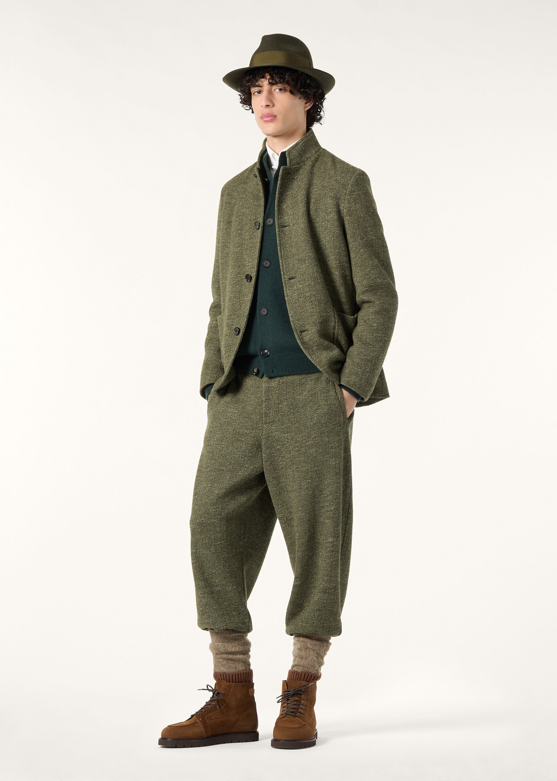 SPAGNA SB JACKET MOULINE' WOOL LINEN SILK AF