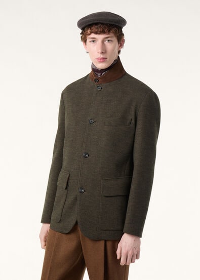 ROADSTER SB JACKET JERSEY WOOL CHEVRON AF