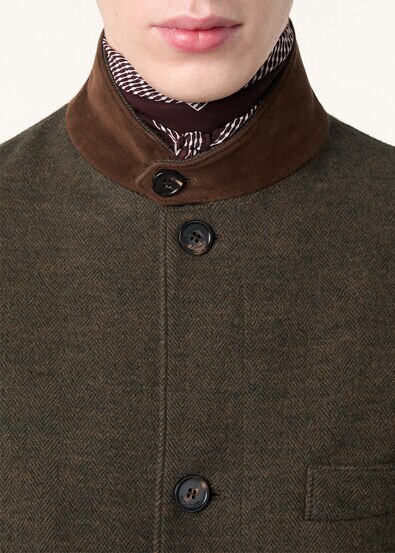 ROADSTER SB JACKET JERSEY WOOL CHEVRON AF