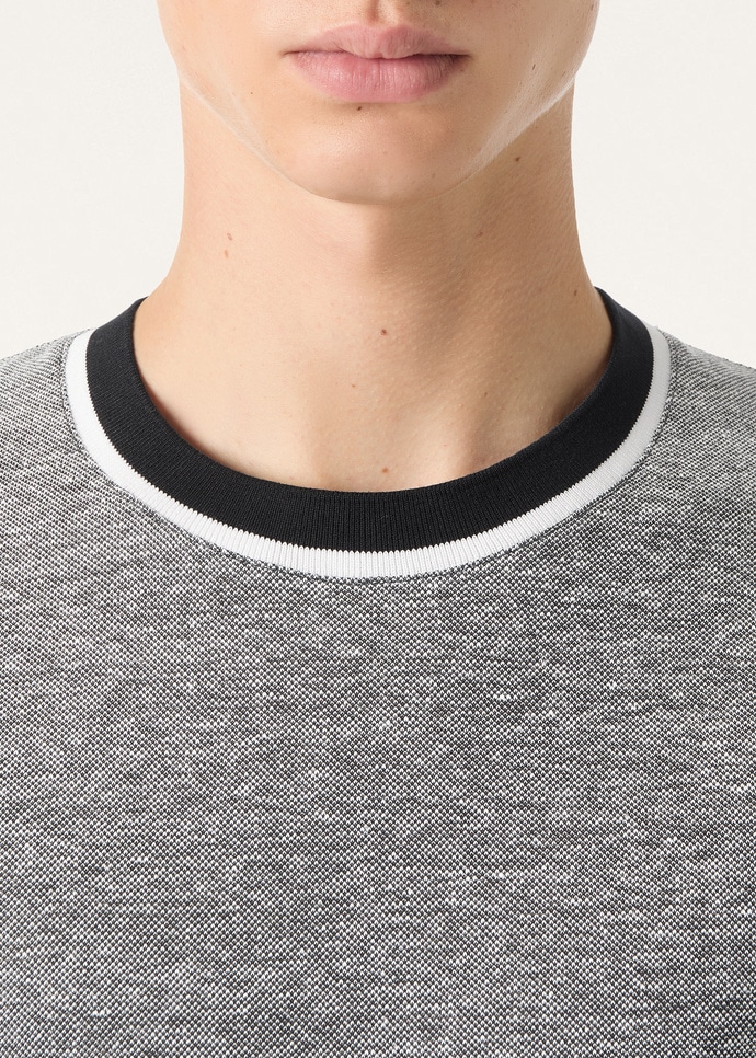 SCIABECCO T-SHIRT COTTON LINEN PIQUE_FAQ6793_W1K9_2