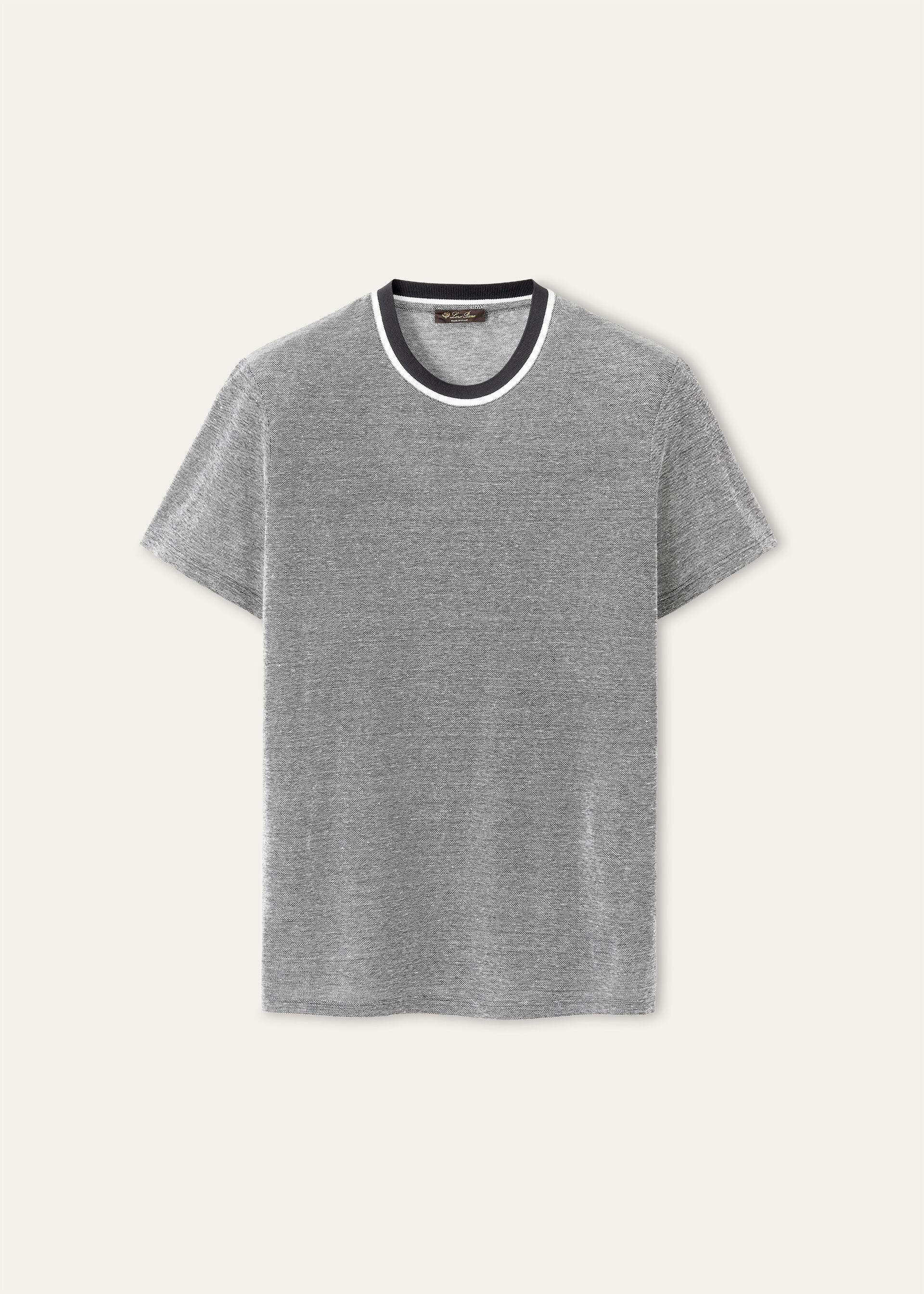 SCIABECCO T-SHIRT COTTON LINEN PIQUE