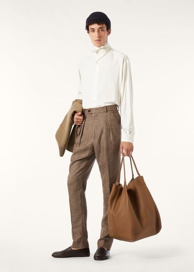 CLEMENT FOULARD SHIRT PORCELAIN SILK