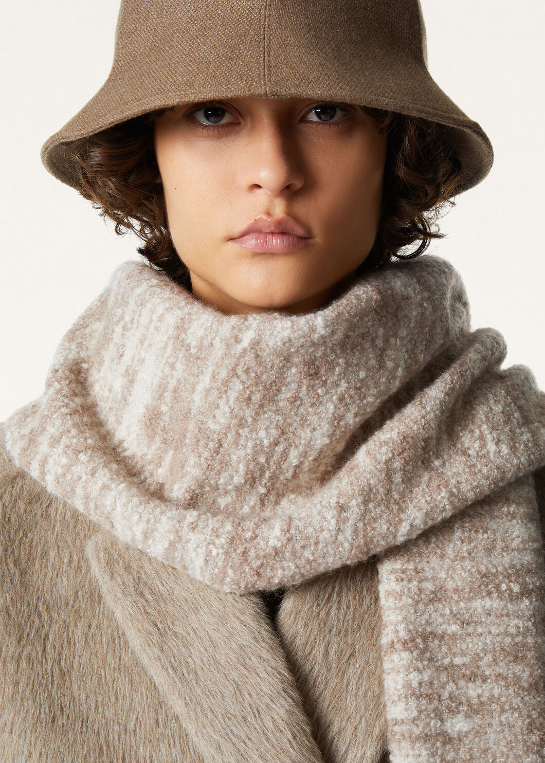 SUNSET BOUCLE' CASH SILK WOOL