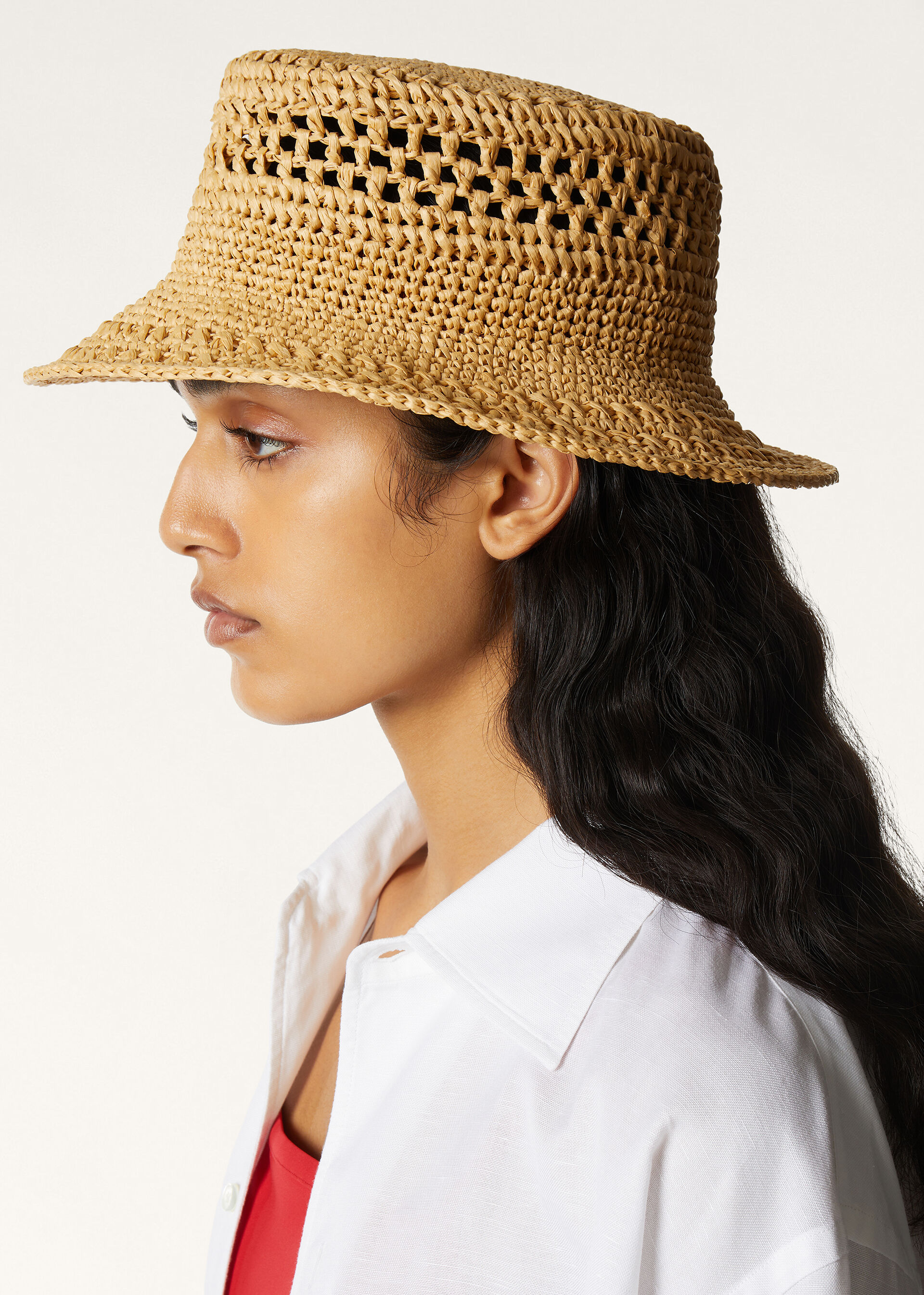 NILDE BUCKET RAFIA AJOUR